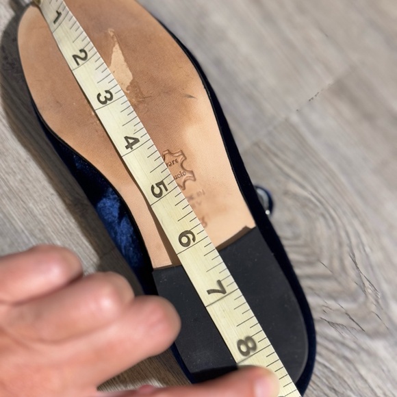 Gallucci Navy Velvet Mary Jane Shoes - Picture 5 of 9